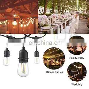 Outdoor String Light 48FT S14 LED Bulbs E26 E27 for Holiday Garden Patio Christmas Use Fairy String Light thumbnail-3