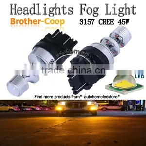 1156 BA15S BAU15S 1157 BAY15D 3156 3157 7440 7443 CANBUS CREE 45W Turn Signal Light thumbnail-1