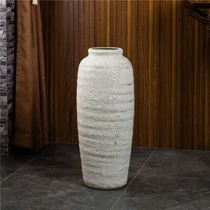 Chinese Modern Simple Style Fashion Jingdezhen Large White Ceramic Vase For Hotel Showroom thumbnail-4