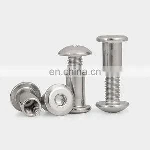 Stainless Steel Black Chicago Screws m8 Flat Head Philips Binding Post Screws thumbnail-3