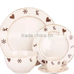 2015 Hot Sale Ceramic Colorful Stoneware Christmas Dinnerware Setchristmas Fine Porcelain 16pcs Chinaware thumbnail-1