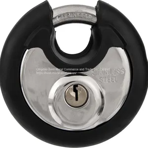 4 Digit Combination Discus Padlock With Colorful Anti-collision Ring thumbnail-1
