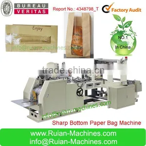 HAS VIDEO Food Packaging Brown Kraft Paper Bag Making Machine thumbnail-3