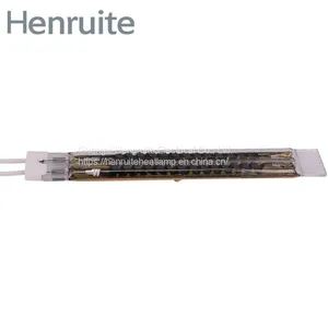 Carbon Medium Wave Golden Quartz ir Heating Lamp Carbon Twin Tube Infrared Heater Lamp thumbnail-1
