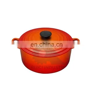 Hot Sale Safety Eco-friendly Round Red Cast Iron Enamel Casserole thumbnail-4