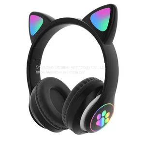 NTS-28 Bluetooth Headphone With Cat Ear & Flashing Light thumbnail-3