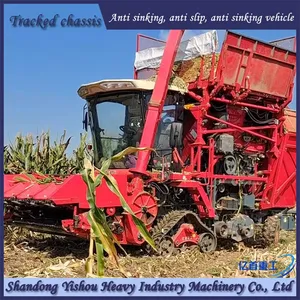 Corn Harvester Modified With Triangular Track Wheels for Anti Slip in Flooded Areas thumbnail-3