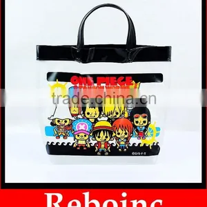 Wholesale Vinyl Women Fashion Flower Pvc Handle Bag thumbnail-1