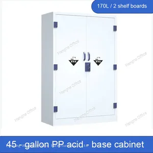 Heavy Duty 45 Gal Polypropylene Corrosive Cabinet WGOE3 | Leak-Proof 1650mm Height Safety Storage | Best for Industrial Chemical Plants|Serving German thumbnail-1