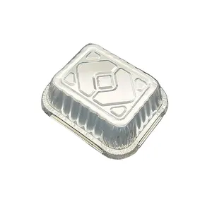 Aluminum Foil Tray 350ml Rectangular Disposable Container for Food Storage and Baking thumbnail-2