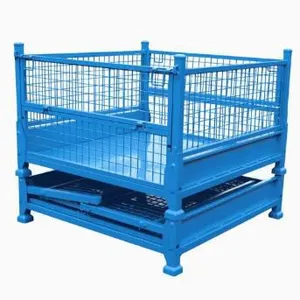 Metal Storage Cage/Steel Cage/Wire Mesh Cage for Warehouse Transport Stillage thumbnail-5