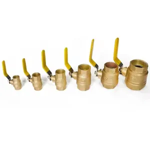 Brass Ball Valve 1/2in 1in 2in PN16 Female Internal Thread Double Disc Bronze NPT FNPT F Durable Water Gas 600 WOG thumbnail-3