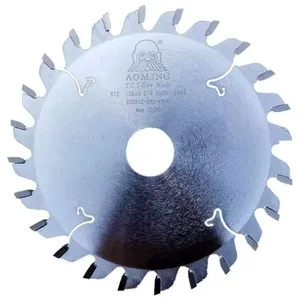 Conical Scoring Saw Blade 120mm 24T TCG 75Cr1 Chrome Coated for Composite Board MDF Plywood - AOMJNG thumbnail-1