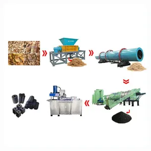 Make Charcoal Briquettes Sawdust Coconut Shell Turn Olive Pomace Into Charcoal Briquette Making Machine EPC thumbnail-1