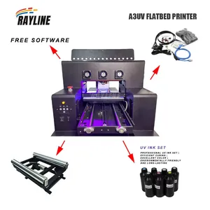 High Speed A3 Uv Printing Machine For Glass Bottle Mug Phone Case Flatbed UV Printer thumbnail-4