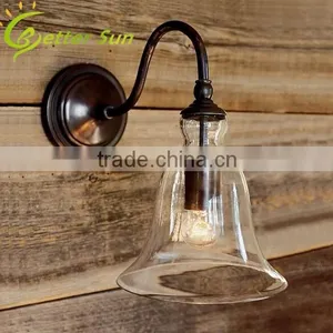 Glass Shade Vintage Edison Light Bulb Wall Lamp thumbnail-1