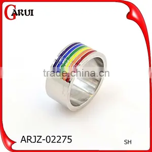 Wholesale Fashion Jewelry Custom Championship Rings Colorful Stainless Steel Rings thumbnail-1