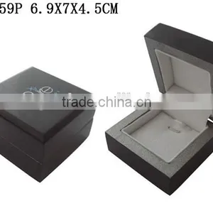 W959S Matte Painted Wooden Jewelry Set Case With Silver Lining Inside thumbnail-3