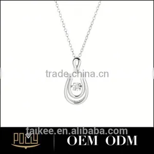 925 Silver Smooth Drops Pendant for Medical Alert Pendant thumbnail-2