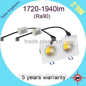 Super Brightness 2*9w Hot Sale Store Using Square Led Downlights thumbnail-4