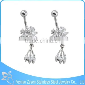 Women Navel Ring Butterflies Belly Button Ring Body Jewelry thumbnail-2