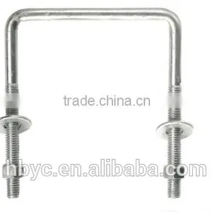 Low Carbon Steel Square Bend U-Bolt With 3/8-16 Thread, U-bolt Pipe Clamp thumbnail-1