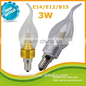 250LM Light Candle, Aluminum LED Candle Wholesale, E14 LED Candle Bulbs 3W 5W thumbnail-3