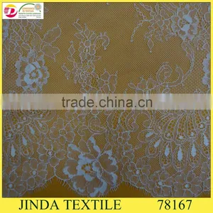 2015 Graceful White Chantilly Net Lace Fabric for Beatiful Dress thumbnail-2