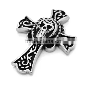 TKB-P1694 Skull Cross Religious Jewelry Punk Style Hip-hop Crucifix Filigree New Design Fashion Best Selling Fantastic thumbnail-1