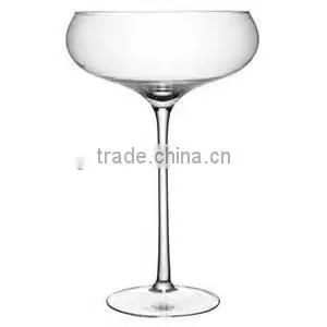 Lead Free Handmade Clear Martini Glass Vase thumbnail-1