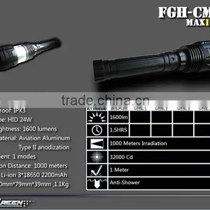 Rechargeable 18650 Battery 24W HID Camping Torch thumbnail-3