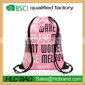 Customized Logo Branded Promotional Drawstring Bag With Leather thumbnail-2