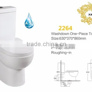 WC One Piece Toilet Toilet Bowl Chinese Toilet thumbnail-2