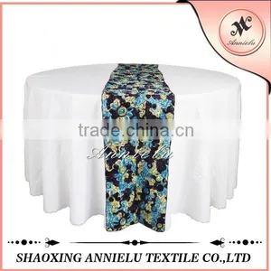 100%Polyester Ribbon Embroidery Table Runner Cheap Table Runners thumbnail-1