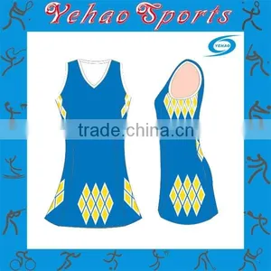 Netball Dress Sublimation Print Uniform Latest Netball Dress thumbnail-1