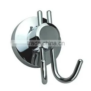 Bathroom Accessories Wall Mounted Brass Chrome Wall Coat Hanger, Metal Double Robe Hooks, Wall Hook Decorative thumbnail-1