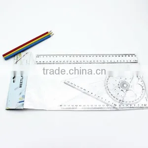 Custom High Quality Stationery Wholesale 30cm Drawing Ruler Set thumbnail-1