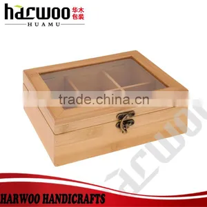Harney & Sons New Design Custom Wooden Tea Box With Compartments,with Acylic Window thumbnail-2