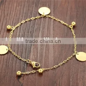 Schmuck Jewelry Tag Charms Stainless Steel Gold Anklets Prices for Women thumbnail-2