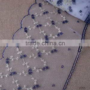 High Quanlity Flower Cotton and Nylon Net Lace Trimming thumbnail-1