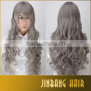 2016 Hot Sale Cheap Good Quality Synthetic Cosplay Wigs 80cm Long Wavy Female Fashion Looking Wigs of for Sale thumbnail-1