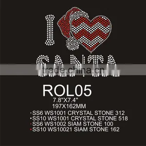 I Love Christmas Rhinestone Transfers Hotfix Rhinestones thumbnail-1