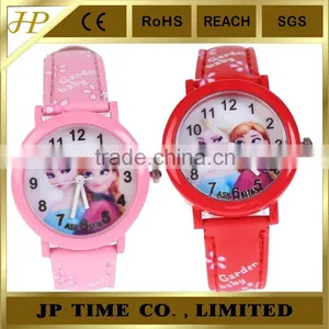 Cute Frozen Elsa Anna Quartz Leather Wristwatches Gift Kid Watch thumbnail-2