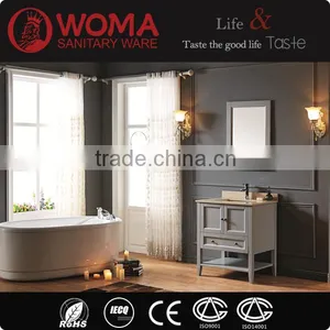 Wholesale Solid Oak Wood Bathroom Cabinet thumbnail-1
