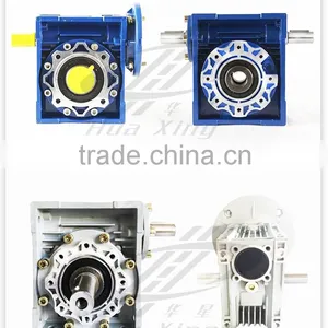 Aluminum Alloy Cast Iron Housing Double Stage NMRV/NMRW025-150 Worm Speed Reducer Helical Gearbox Geared Motor B5 IEC Flange thumbnail-3