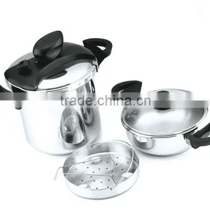 New Model 18/8 Stainless Steel Cookware, Suitable to Gas Stove & Induction Cooker DSC 22cm 3L+7L thumbnail-1