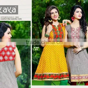 COTTON ANARKALI MODEL KURTIS thumbnail-6