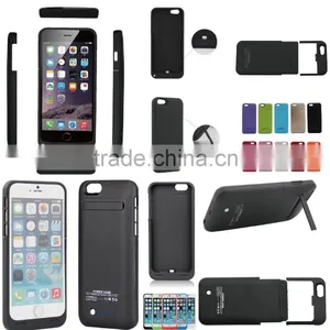 Wholesale Stand Protective External Backup Battery Case for IPhone 6 With Kickstand , Portable Power Bank Case for IPhone 6 thumbnail-1