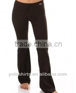 Ladies High Quality 87% Cotton 13% Spandex Dance Fitness Wear Yoga Pants for Women thumbnail-1