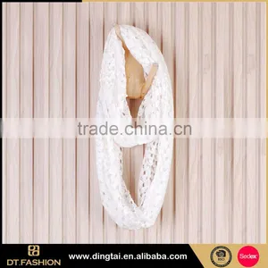 Hollow Printed Dubai Muslim Pure Color Scarf thumbnail-1